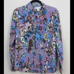 ORVIS Women's Size 18 Blouse XL Purple Floral